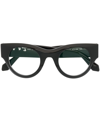 Off-white Arrows Round-frame Glasses In Black
