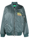 Dsquared2 Slogan-print Bomber Jacket In Blue