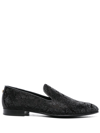 VERSACE BAROCCO SILHOUETTE RHINESTONE-EMBELLISHED LOAFERS