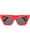 Off-white Edvard 57mm Cat Eye Sunglasses In Red