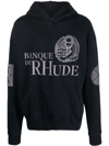 RHUDE BAQUE DE RHUDE PRINTED HOODIE