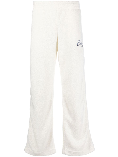Casablanca Logo-embroidered Fleece Track Pants In White
