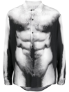 Y/PROJECT BODY-PRINT BUTTON-UP SHIRT