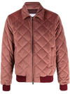 Costumein Diamond-quilt Bomber Jacket In Pink
