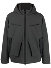 Gr10k Hooded Padded Bomber Jacket In Grey