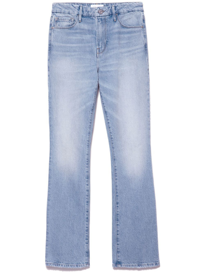 Frame High-rise Flared Jeans In Blue