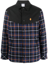 MARCELO BURLON COUNTY OF MILAN CHECKED LONG-SLEEVE JACKET