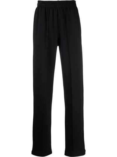 Styland Cotton Straight-leg Trousers In Black