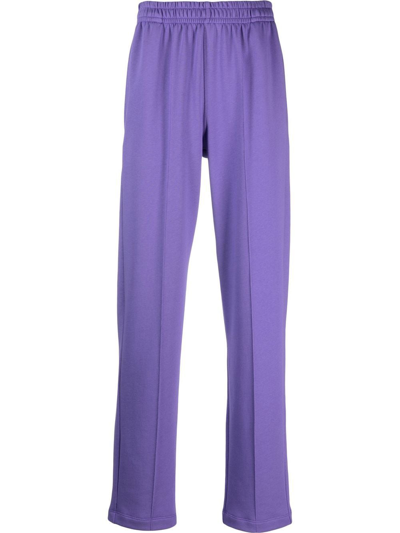 Styland High-waisted Organic-cotton Trousers In Purple