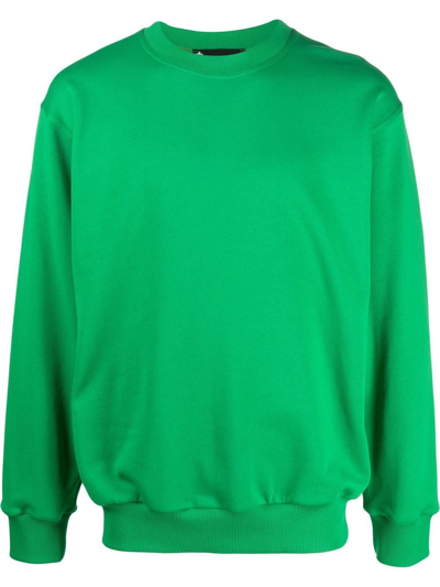 Styland Organic Cotton Crew-neck Sweatshirt In Green