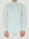 SALVATORE PICCOLO GREEN COTTON SHIRT