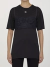 DOLCE & GABBANA T-SHIRT WITH LACE BRALETTE