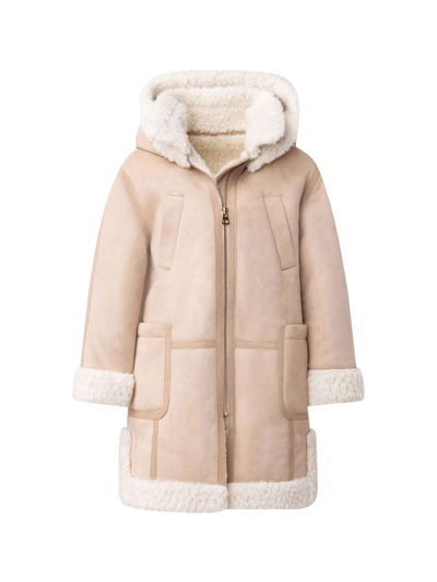 Chloé Kids' Little Girl's & Girl's Faux Shearling Hooded Coat In Begie