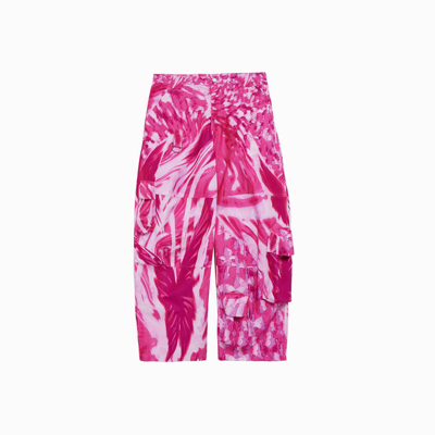 Collina Strada 图案印花工装口袋长裤 In Pink