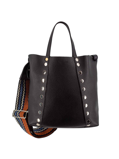 Zanellato Studded Leather Tote Bag In Black