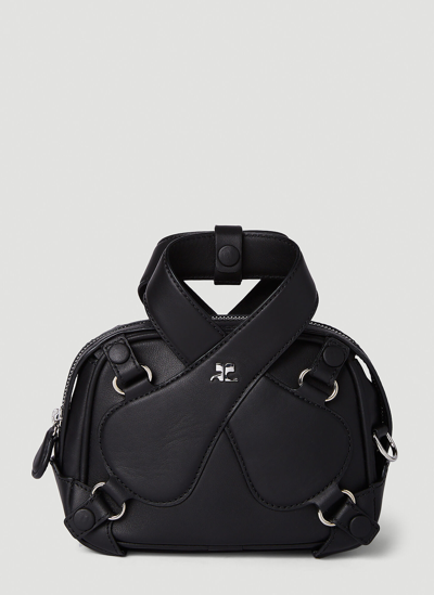 Courrèges Loop Handbag In Black