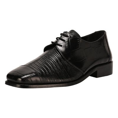 Libertyzeno Casanova Leather Oxford Style Dress Shoes In Black