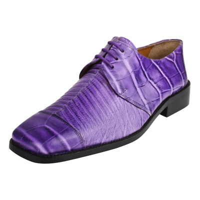 Libertyzeno Casanova Leather Oxford Style Dress Shoes In Purple