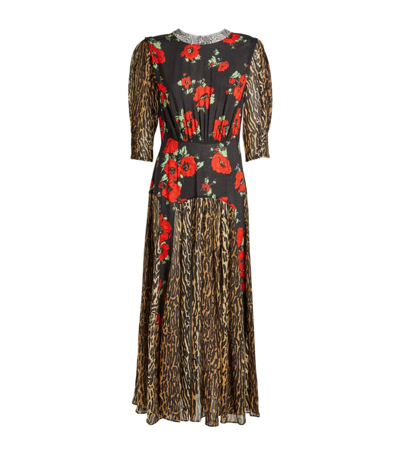 Rixo London Printed Meg Midi Dress In Red | ModeSens