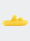 London Rag Loma Hovercraft Buckled Slides In Yellow
