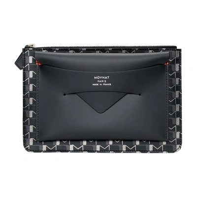 Moynat Enveloppe Pouch Mm In Carbon Silver