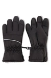 Andy & Evan Kids' Zip Gloves In Black