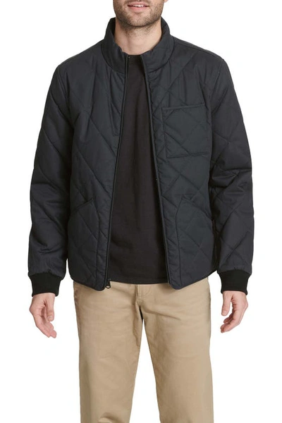 Dockers Cotton Diamond Quilted Jacket In Black