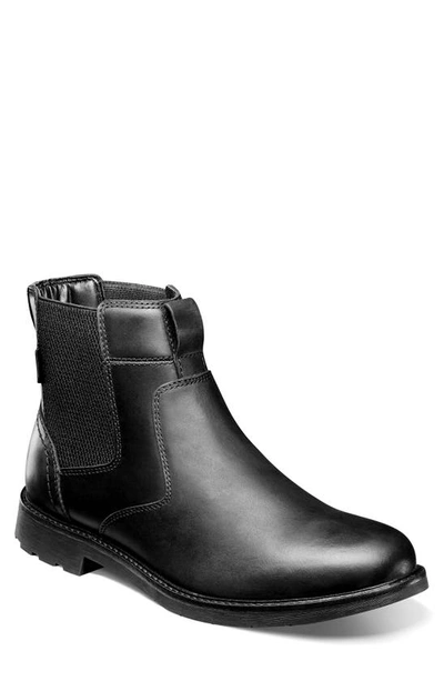 Nunn Bush 1912 Plain Toe Chelsea Boot In Black