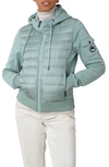 The Recycled Planet Company Luna Recycled Nylon Down Puffer Jacket In Mist Green
