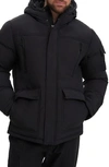 Noize Midweight Hooded Puffer Jacket In Black