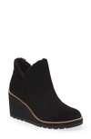 Eileen Fisher Chalet Genuine Shearling Lined Wedge Boot In Black