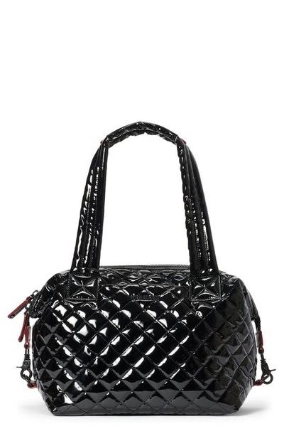 Mz Wallace 'medium Sutton' Quilted Oxford Nylon Shoulder Tote In Black