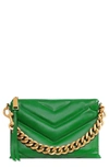 Rebecca Minkoff Edie Maxi Leather Crossbody Bag In Envy