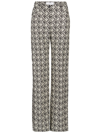 Marine Serre Moon Diamant-print Tailored Trousers In Black