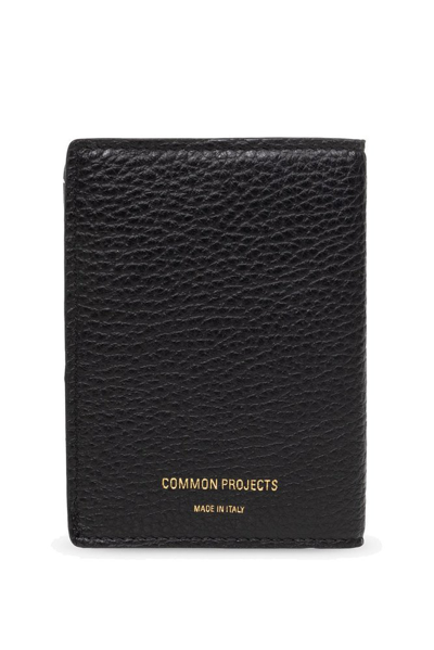 Common Projects Logo Embossed Bifold Cardholder In Black