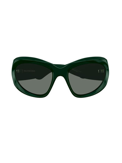 Balenciaga Eyewear Square Frame Sunglasses In Green