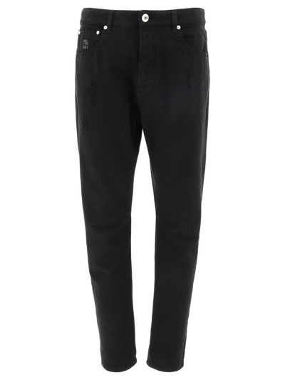 Brunello Cucinelli Straight-leg Jeans In Black