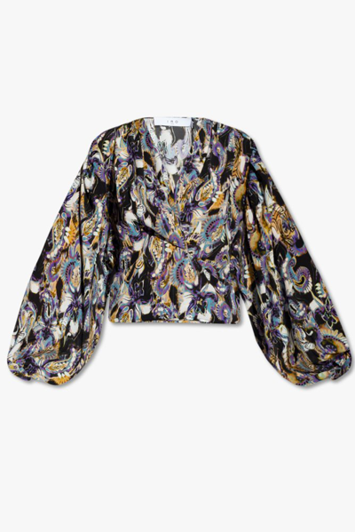 Iro Dena Paisley--print Wrap-front Blouse In Multicolor