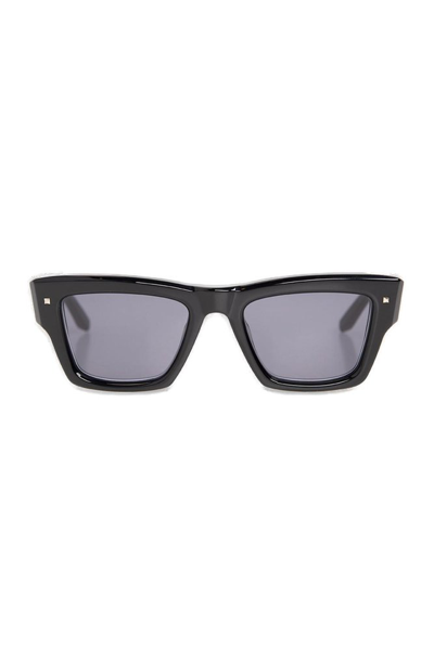Valentino Eyewear Square Frame Sunglasses In Black