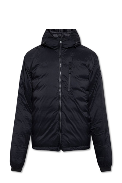 Canada Goose Hooded Zipped Padded Jacket In Black