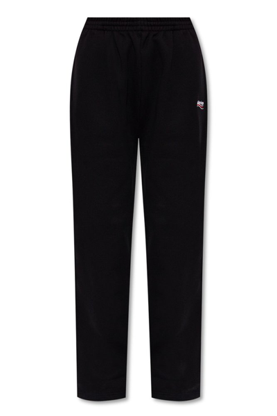 Balenciaga Logo Embroidered Sweatpants In Black