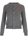 COMME DES GARÇONS PLAY COMME DES GARÇONS PLAY LOGO EMBROIDERED BUTTONED CARDIGAN