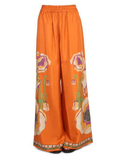 La Doublej Women's Placee Silk Palazzo Pants In Orange