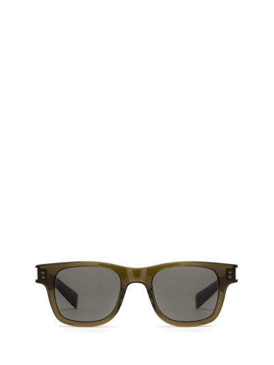 Saint Laurent Eyewear Square Frame Sunglasses In Green