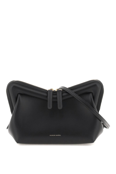 Mansur Gavriel Mini M Frame Leather Crossbody Bag In Black