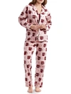Pj Salvage Flannel Pajama Set In Pink Grateful Heart