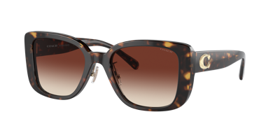 Coach Woman Sunglass Hc8352 Cd472 In Dark Brown Gradient