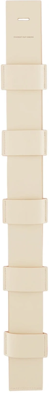 Kvadrat/raf Simons Off-white Leather Magazine Strap In 1511 Off White