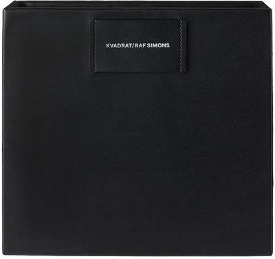 Kvadrat/raf Simons Black Large Leather Accessory Box In 1880 Black