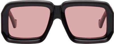 Loewe Paula's Ibiza Dive In Mask Sunglasses In Shiny Black / Violet